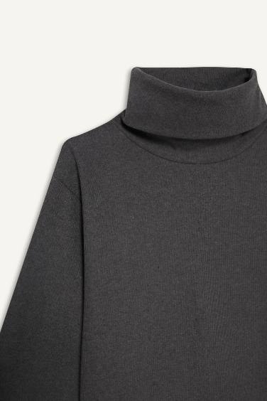 Balıkçı Yaka Yarım Kollu Mini Elbise