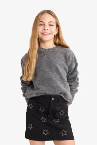 Girl Gabardine Regular Fit Skirt