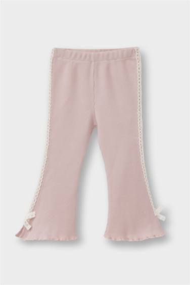 Kız Bebek 2'li Takım Çiçekli Sweatshirt İspanyol Paça Alt