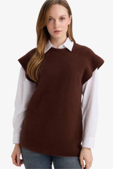 Regular Fit Bisiklet Yaka Triko Süveter