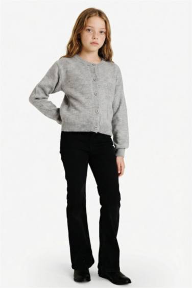 جاكيت صوف بناتي بأزرار