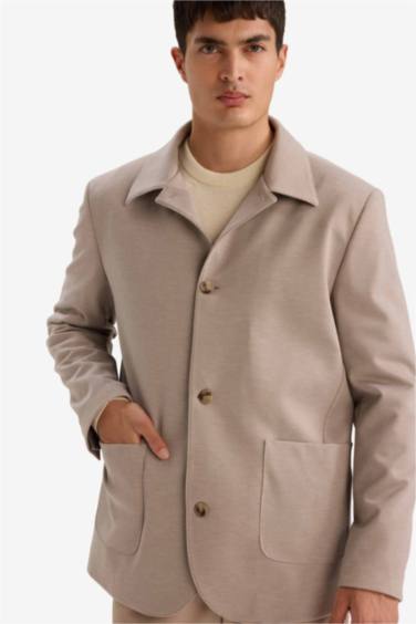 Regular Fit Polo Collar Blazer