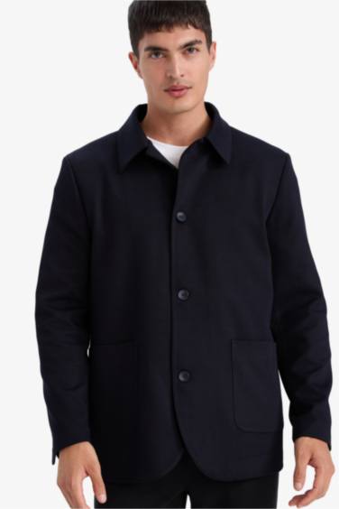 Regular Fit Polo Yaka Blazer Ceket