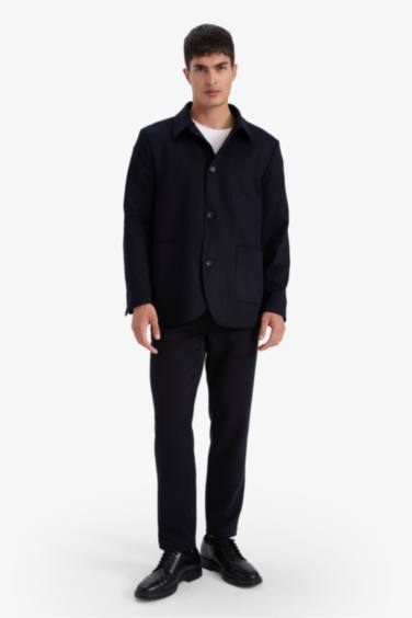 Regular Fit Polo Yaka Blazer Ceket