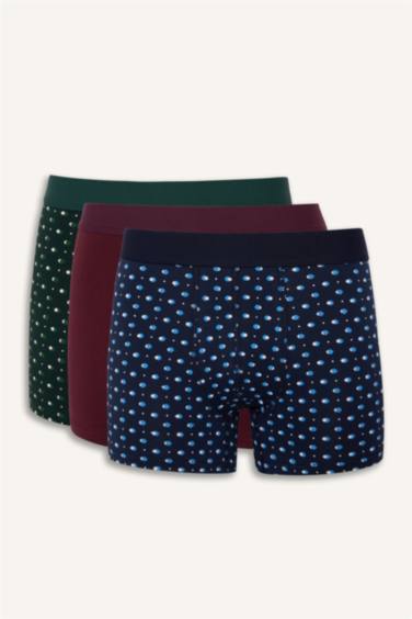 Regular Fit Puantiye 3'lü Boxer