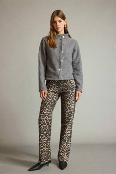 جاكيت صوف قطيفة بسوسته وجيب