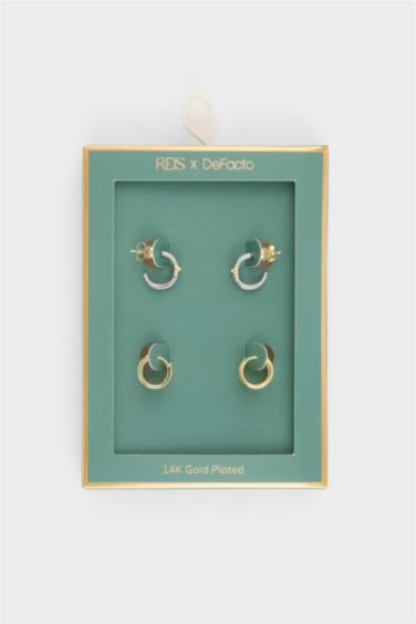 Reis X DeFacto 2'li Gold Küpe - Görsel 3