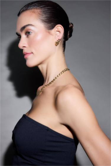 Reis X DeFacto 2'li Gold Küpe - Görsel 2