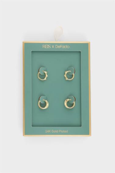 Reis X DeFacto 2'li Gold Küpe - Görsel 3