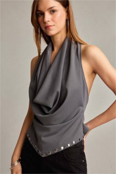 Degaje Yaka Kolsuz Bluz