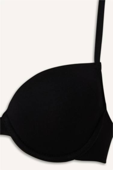 Pamuklu Kaplı Pedli Balenli 2'li Tişört Bra