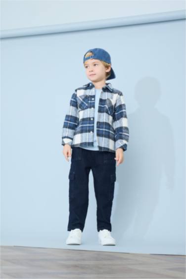 Regular Fit Flanel Plaid Long Sleeve Shirt