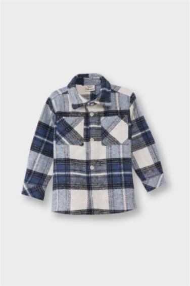 Regular Fit Flanel Plaid Long Sleeve Shirt