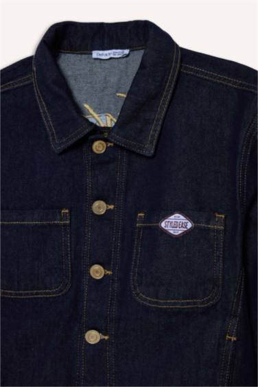 Erkek Çocuk Düğmeli Denim Ceket