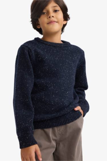 Erkek Çocuk Bisiklet Yaka Triko Kazak