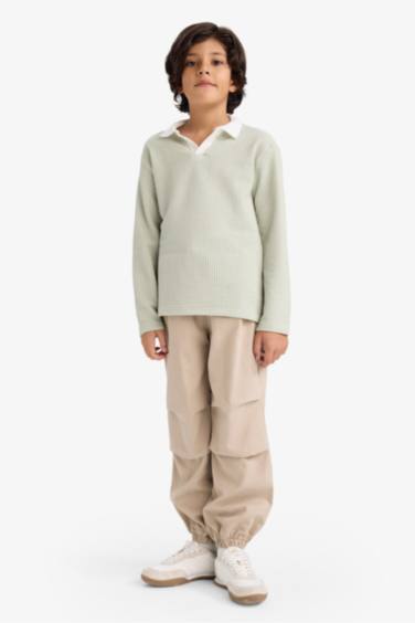 Erkek Çocuk Polo Yaka Uzun Kollu Tişört