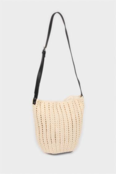 Kadın Hasır Çapraz Çanta - Görsel 2
