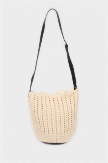 Kadın Hasır Çapraz Çanta - Görsel 5