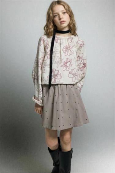 قميص بناتي ردن طويل اوكسفورد قصة عادية