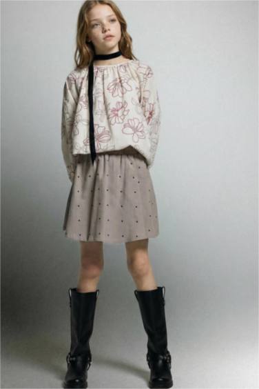 قميص بناتي ردن طويل اوكسفورد قصة عادية