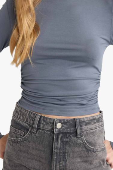 بلوزة ردن طويل مخصر سليم فيت هاينك