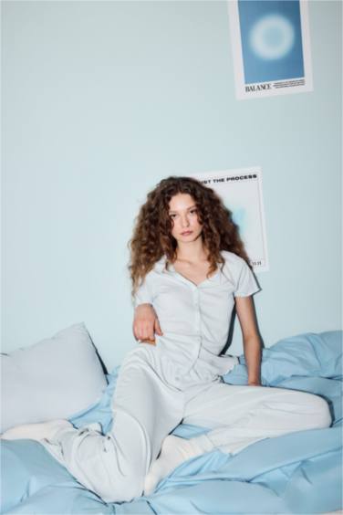 Kısa Kollu Pijama Üstü - Görsel 2