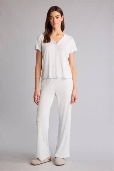 Kısa Kollu Pijama Üstü - Görsel 4