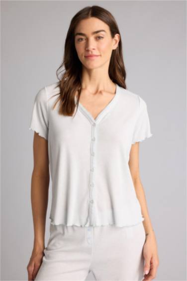 Kısa Kollu Pijama Üstü - Görsel 5