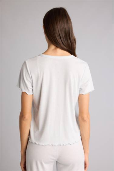 Kısa Kollu Pijama Üstü - Görsel 7