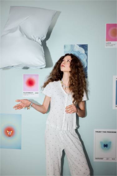 Desenli Pijama Üstü - Görsel 2