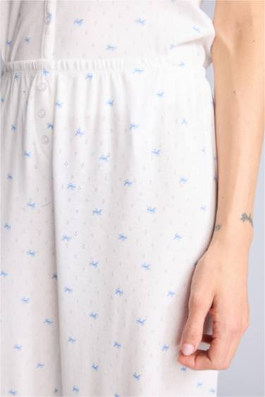 Çiçekli Pijama Altı - Görsel 4