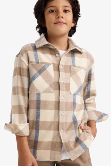 Boy Plaid Shirt and Pants 2 Piece Set