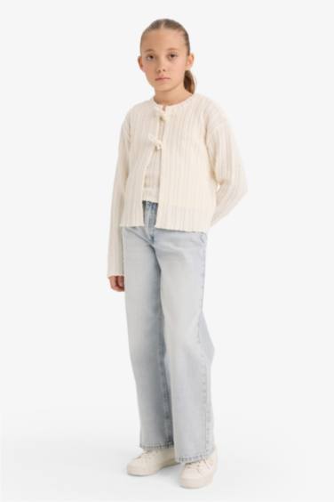 Kız Çocuk 2'li Takım Ribana Hırka Atlet