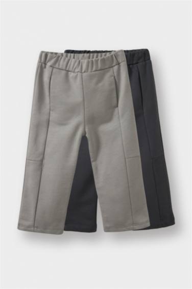 Erkek Bebek Beli Lastikli 2'li Eşofman Altı