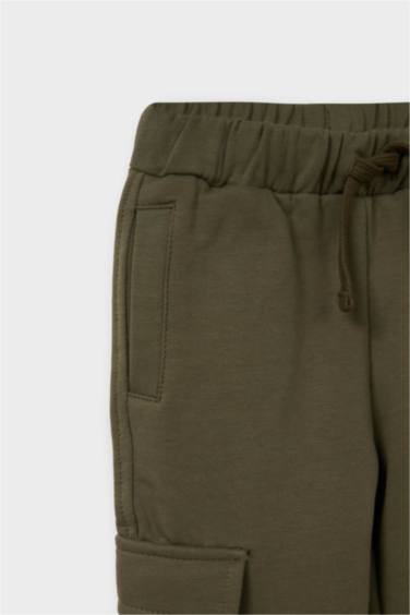 بنطرون بجامة رياضي ولادي باتكيت قماش خفيف قصة عادية