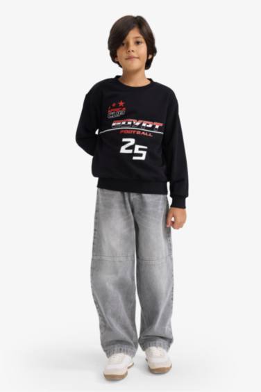 سويت شيرت ولادي قصة عادية بياخة مستديرة