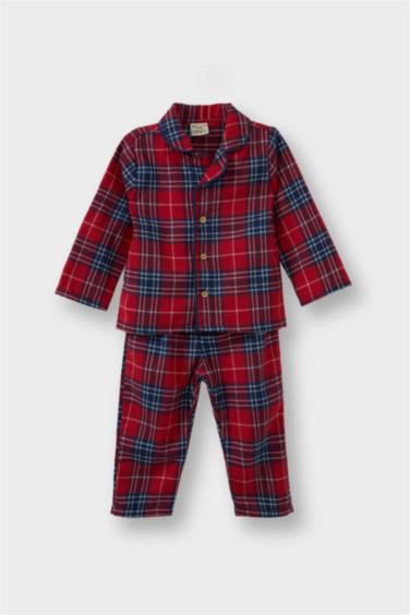 2 piece Regular Fit Plaid Woven Pajamas