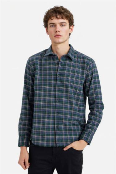 قميص ردن طويل قصة عادية وياخة بولو