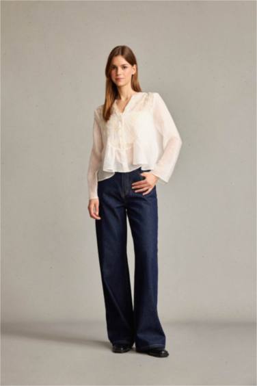 V-Neck Long Sleeve Shirt