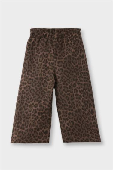 Kız Bebek Leopar Desenli Gabardin Pantolon