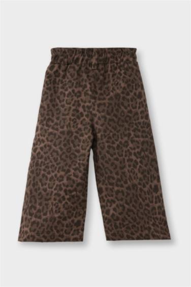 Kız Bebek Leopar Desenli Gabardin Pantolon