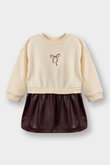 فستان بيبي بناتي قصة عادية ردن طويل