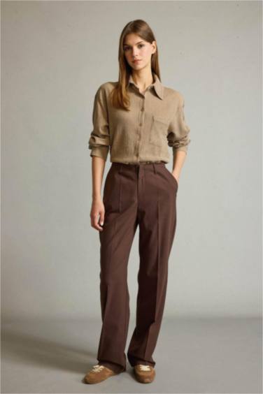 قميص قصة عادية ردن طويل