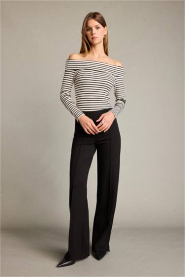 Palazzo Regular Hem Trousers