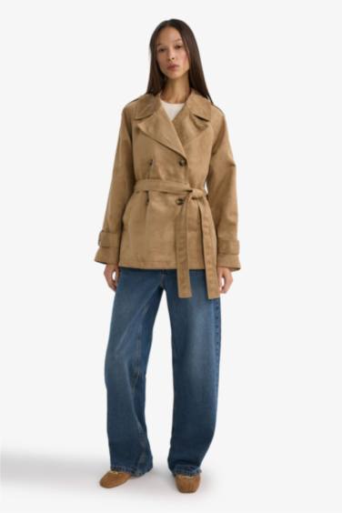 معطف ترانش كوت جوخ قصة عادية بياخة سموكين بحزام