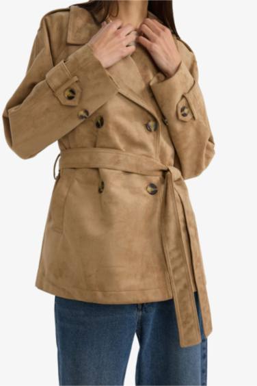 معطف ترانش كوت جوخ قصة عادية بياخة سموكين بحزام