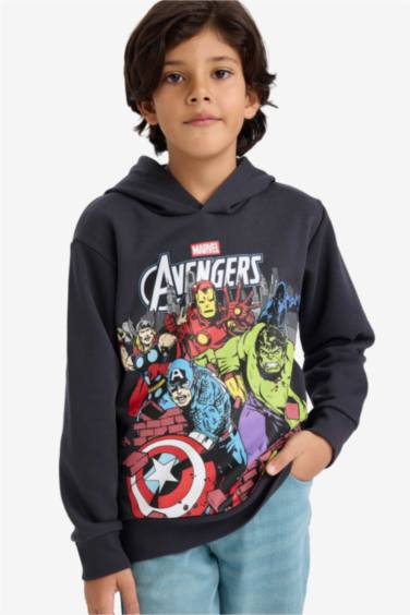 New Regular Fit Avengers Hooded Sweatshirt