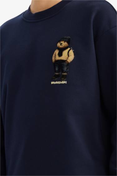 سويت شيرت اوفر سايز مطبوع وياخة مستديرة