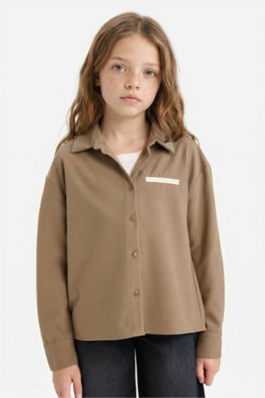 قميص بناتي ردن طويل قصة عادية