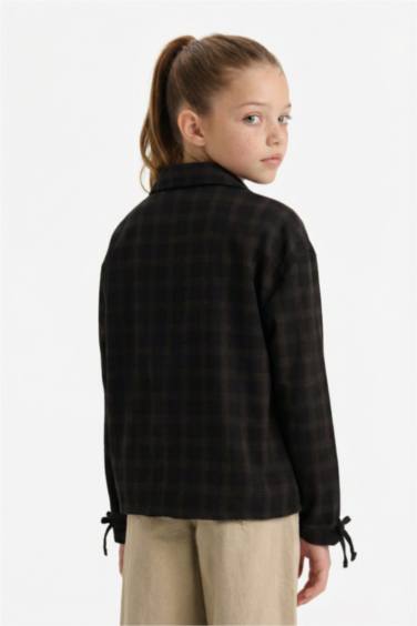 Girl Long Sleeve Plaid Shirt